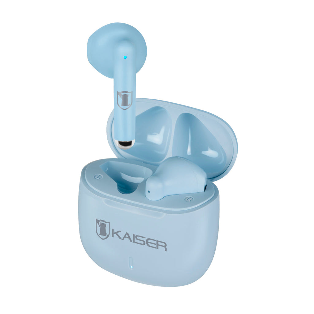 Audífonos True Wireless con batería recargable, azul