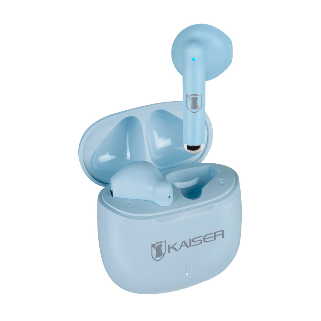 Audífonos True Wireless con batería recargable, azul