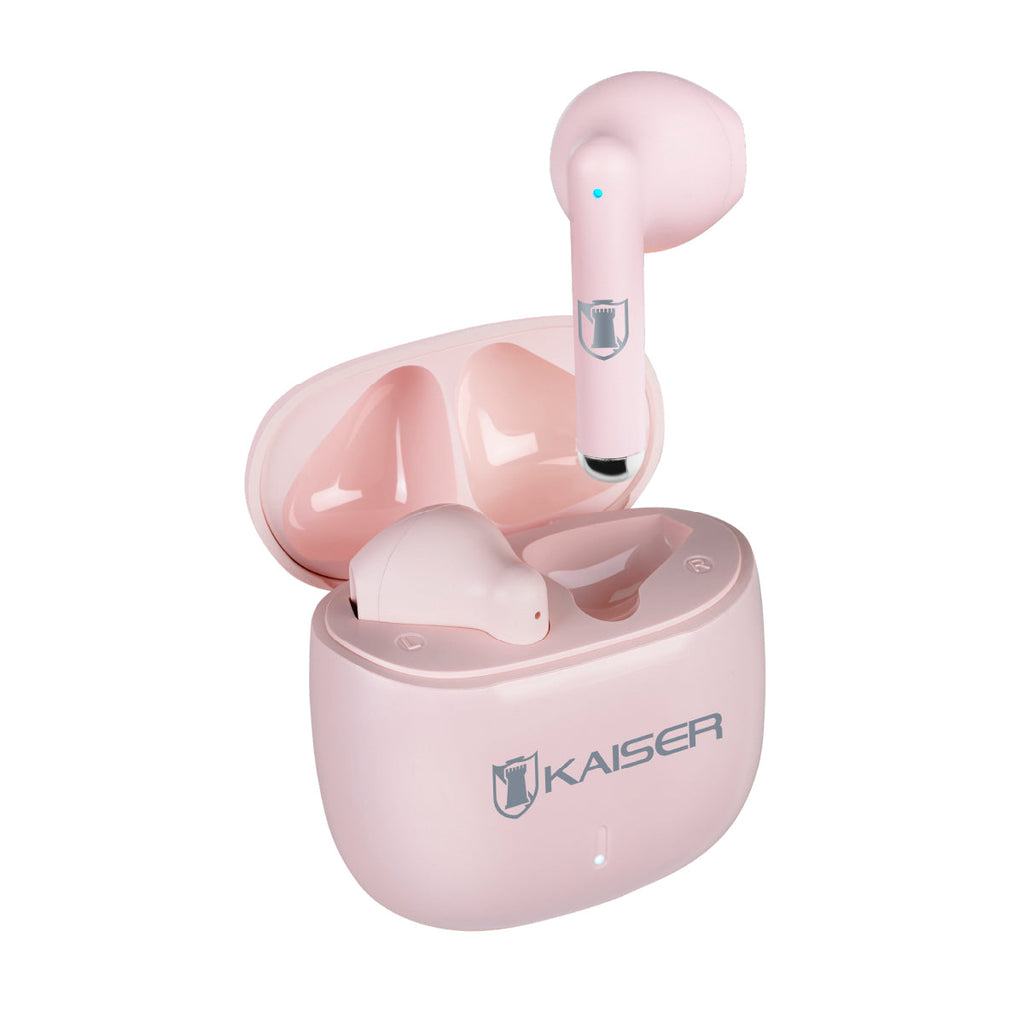 Audífonos True Wireless con batería recargable, rosa