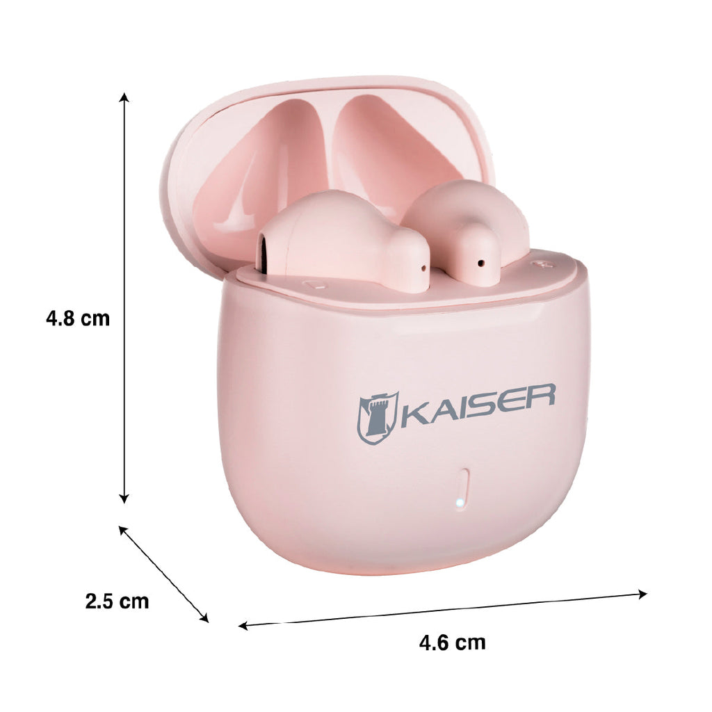 Audífonos True Wireless con batería recargable, rosa