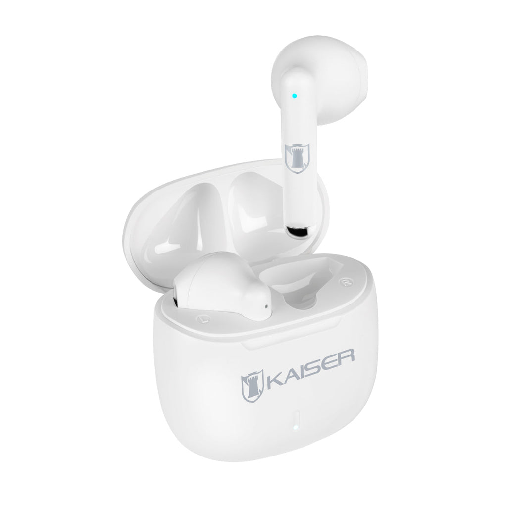 Audífonos True Wireless con batería recargable, blanco