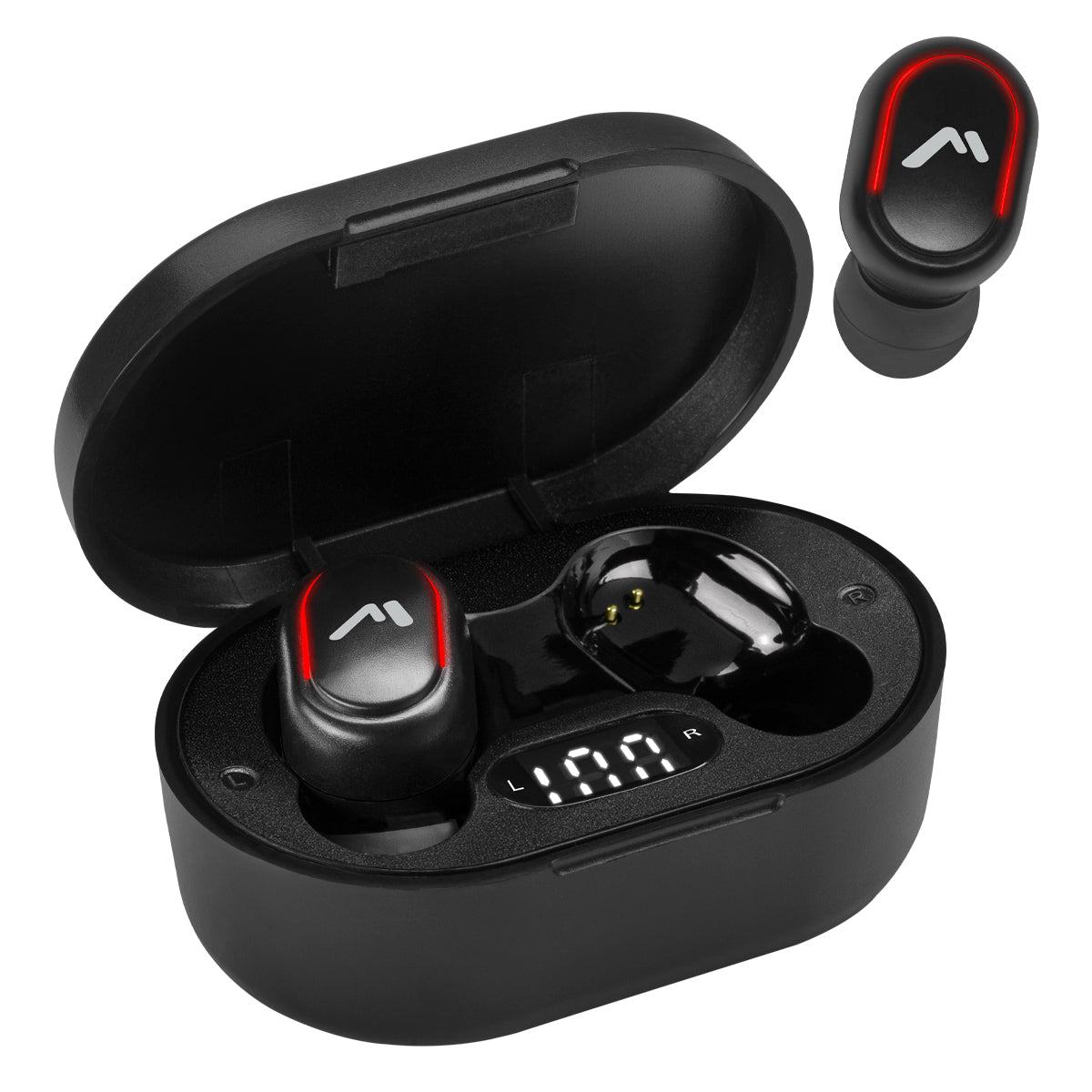 Audífonos True Wireless Bluetooth 5.3 con led indicador