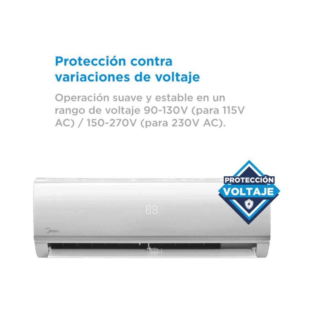 Midea Minisplit EcoSaver-32 Inverter 220V SEER 17.8 1T (Solo Frío) MAS12C2ECS